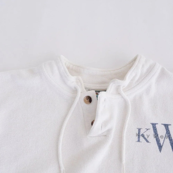 Vintage 90S Outfit Usa By  Diport White Button Collar Key West, Florida Size XL - Picture 10 of 10